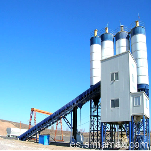 Exportación a Mali HZS90 Planta de lotes de concreto estacionarios